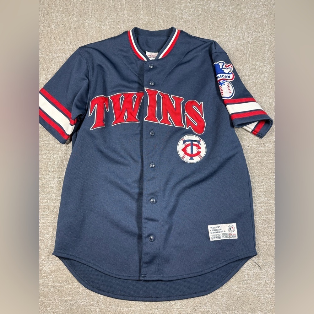 Johan Santana Minnesota Twins Authentic Men's Jersey Sz M Navy Blue #57 Vintage